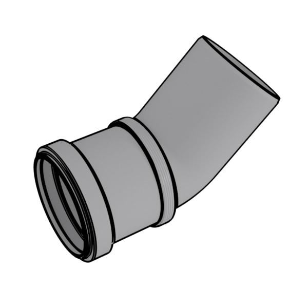 Condensing Vent Elbow 45, 2 " Polypropylene